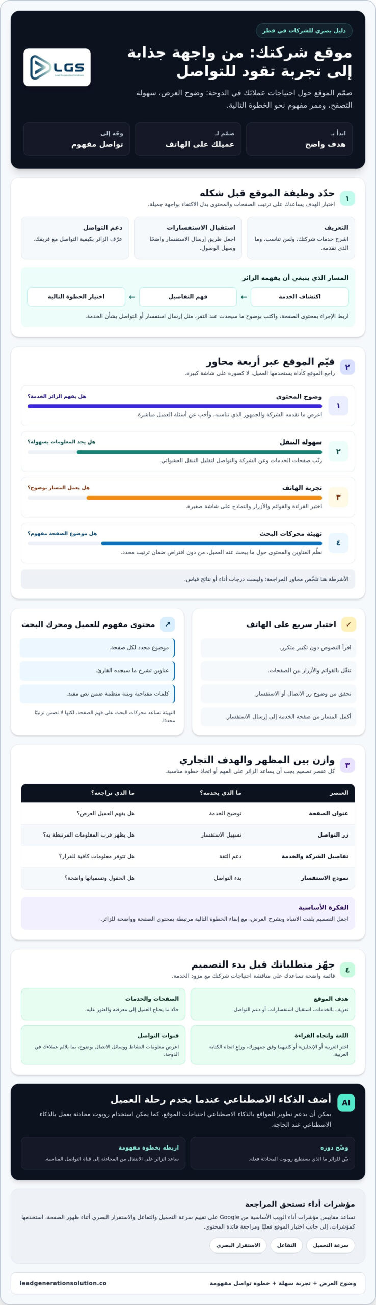 تصميم مواقع الشركات في قطر 2026: كيف تختار موقعًا يحوّل الزيارات إلى فرص؟